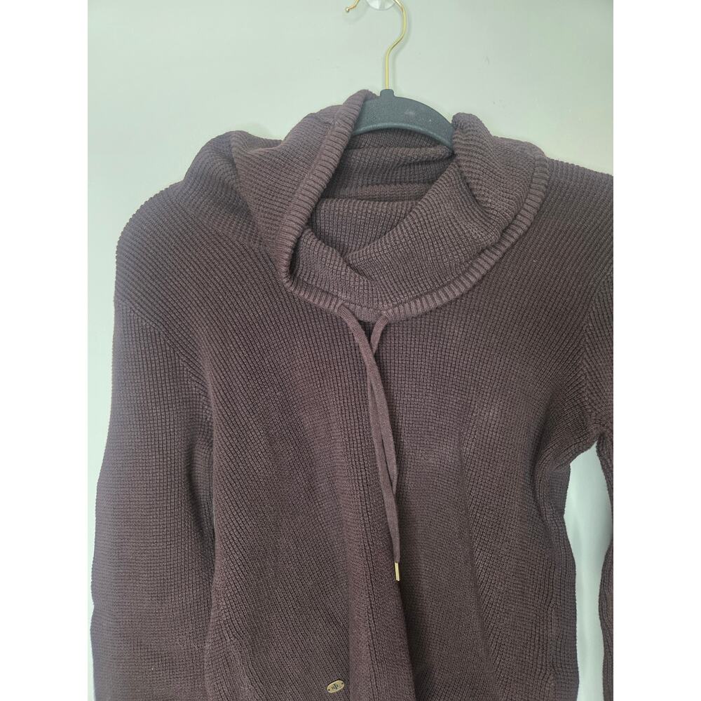 Lauren Ralph Lauren Women’s M Brown Waffle Weave Turtleneck Long Sleeve Shirt